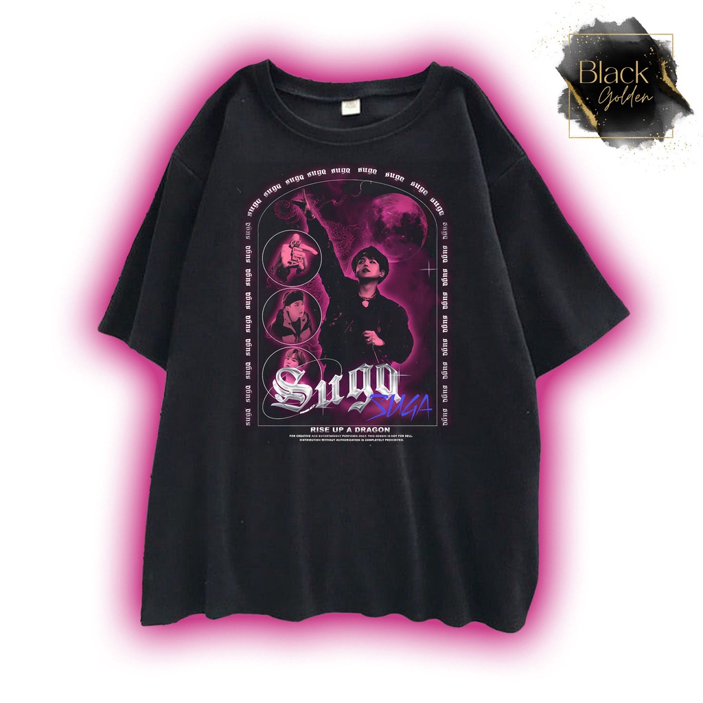 สีขาว a  พิมพ์ลายอัลบั้ม Agust D Tour Agust D Day D Day Bangtan สไตล์กองทัพมิน Yoongi สําหรับผู้ชาย
