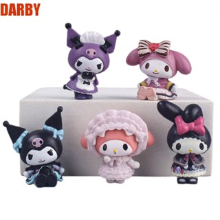 Darby Kuromi โมเดลตุ๊กตาอนิเมะ My Melody ขนาด 4 ซม. สําหรับตกแต่งเค้ก 5 ชิ้น ต่อชุด