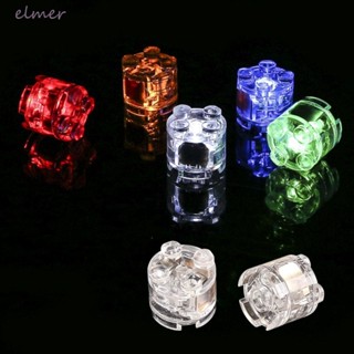 Elmer บล็อคตัวต่อ LED 2x2 ทรงกลม เรืองแสง หลากสี ของเล่นสําหรับเด็ก