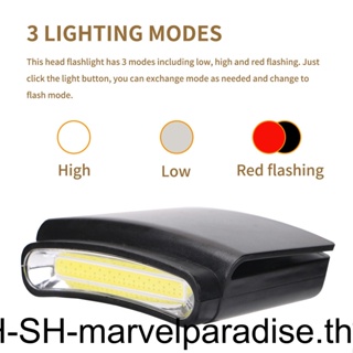 【Mapde】ไฟฉายสวมศีรษะ Led 3 โหมด พลาสติก แบบพกพา สําหรับตั้งแคมป์ ตกปลา ล่าสัตว์