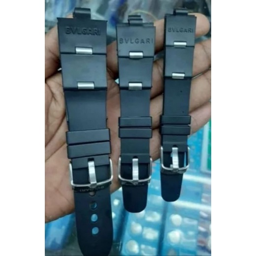 Hitam Bvlgari Diagono Al38a สายยาง Bvlgari Diagono Black