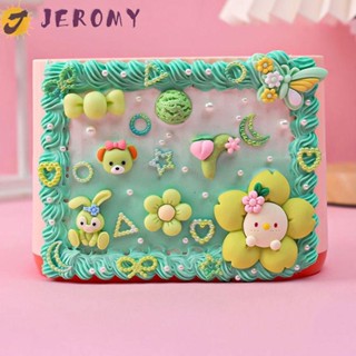 Jeromy ชุดวัสดุเคสโทรศัพท์ เรซิน หลากสี DIY กาวครีม กิ๊บติดผม วัสดุ Kawaii แพคเกจเครื่องปั้นดินเผา ลูกปัด อุปกรณ์ DIY เครื่องมือ Guka ของเล่นเด็ก