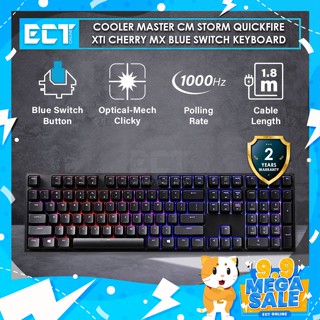 Cooler Master CM Storm QuickFire Xti Cherry MX คีย์บอร์ดสวิตช์สีฟ้า (SGK-4060-KKCL1-US)