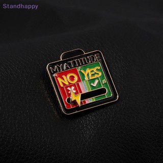 Standhappy ใหม่ เข็มกลัดโลหะ รูปอารมณ์ตลก เครื่องประดับ สําหรับเสื้อผ้า กระเป๋าเป้สะพายหลัง