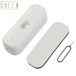 【ONCEMOREAGAIN】Wireless Sensor Thermometer 4Pcs 70x24x19mm APP Notification Push Indoor