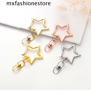 Mxfashione พวงกุญแจรถยนต์ รูปดาวห้าแฉก DIY สําหรับผู้ชาย และผู้หญิง 10 ชิ้น ต่อชุด