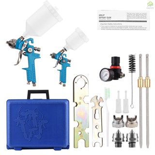 Gravity Feed HVLP Air Spray  Kit HVLP Spray  Small &amp; Large Air Paint Sprayers with 125ml &amp; 600ml Fluid Cups 1.0mm/1.4mm/1.7mm/2.0mm Nozzles Paint Spraying  ~N.S.