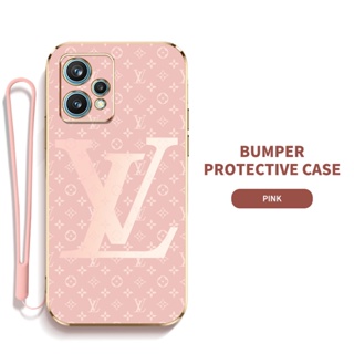 LV Ybd เคสโทรศัพท์มือถือ ซิลิกาเจล บาง พร้อมสายคล้อง ป้องกันเลนส์ สําหรับ OPPO Realme 11 Pro Plus 5G 9 Pro+ V25 9 Pro 4G 10 Pro Plus 5G