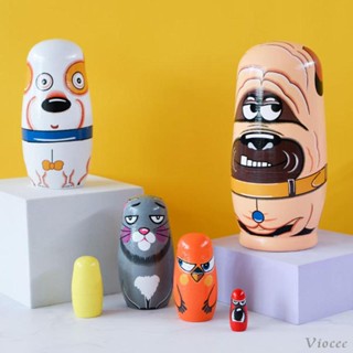 [Viocee] ตุ๊กตาฟิกเกอร์ Matryoshka แบบดั้งเดิม ของเล่นสําหรับเด็ก 6 ชิ้น