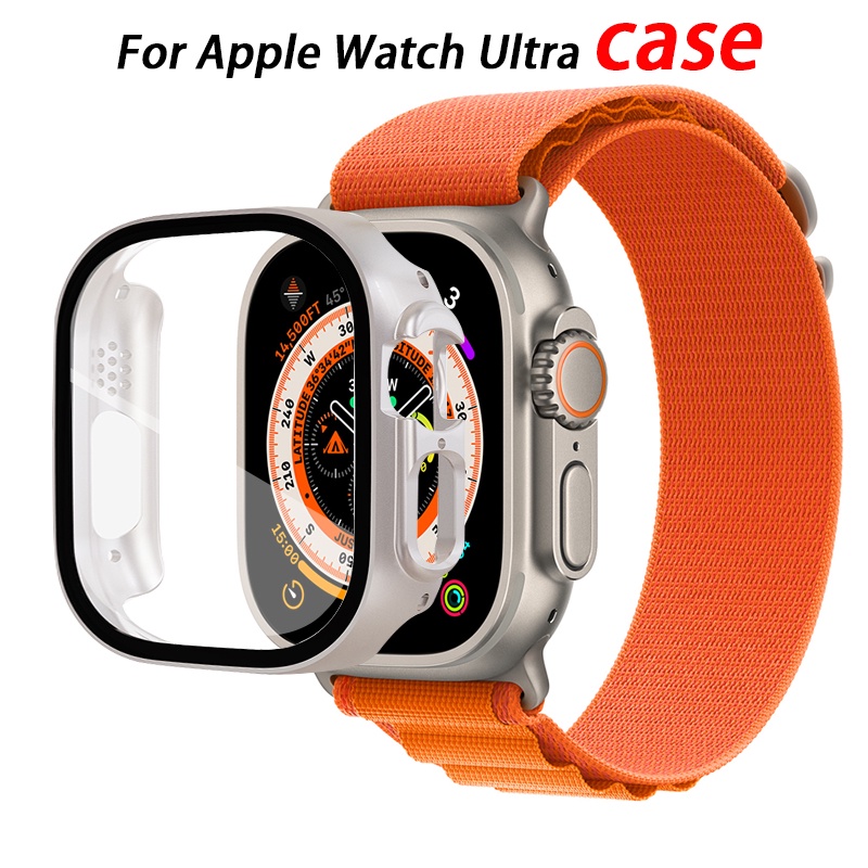 Glass+Cover For Apple Watch case Ultra 49mm smartwatch PC Screen Protector Bumper Tempered Accessori