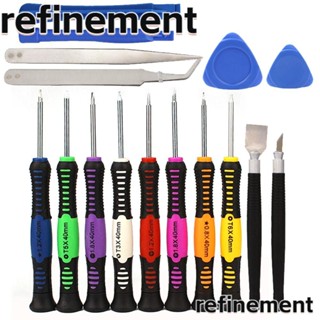 Refinement เครื่องมือซ่อมแซมโทรศัพท์มือถือ 16-in-1 แบบแมนนวล สําหรับถอดชิ้นส่วนหน้าจอ งัดบาร์ โทรศัพท์ แล็ปท็อป