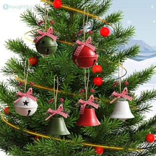 1PC Christmas Bell สีแดงสีขาวสีเขียวโลหะ Jingle Bells ต้นคริสต์มาสแขวนจี้เครื่องประดับตกแต่งคริสต์มาสสำหรับ Home TH