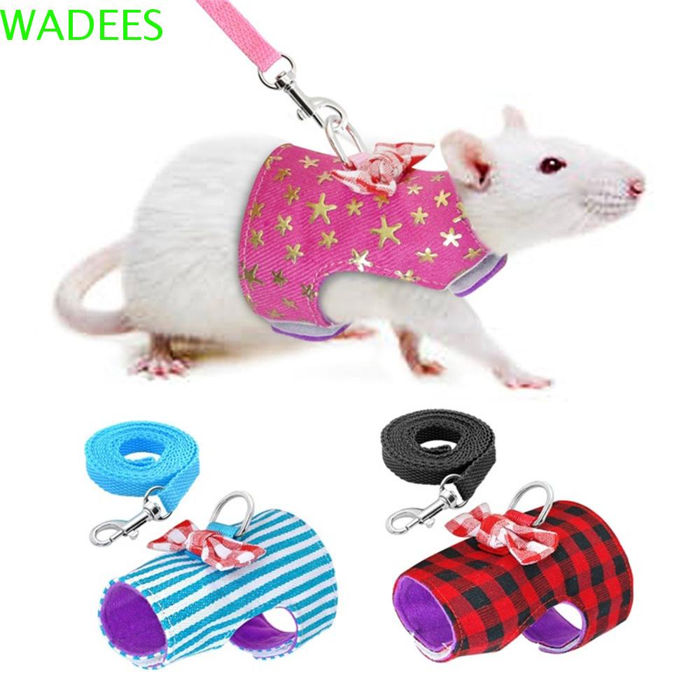 Wadees เสื้อกั๊กสัตว์เลี้ยง หนูแฮมสเตอร์ กระรอก ขนาดเล็ก ปรับได้