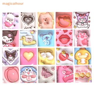 Magicalhour^^ สติกเกอร์ ลายอนิเมะ Kuromi My Melody 3D สําหรับติดตกแต่งแล็ปท็อป 100 ชิ้น