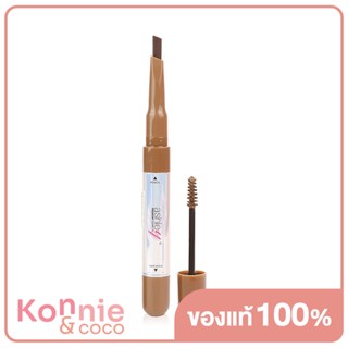 Ashley Double Headed Eyebrow Pen 3.8g ดินสอเขียนคิ้วที่มาพร้อมมาสคาร่าคิ้วในแท่งเดียว.