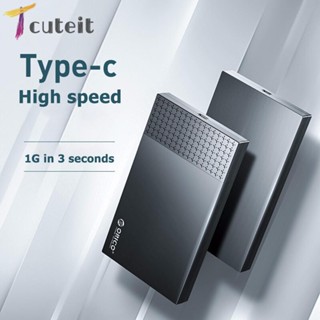 Tcuteit ORICO 2526C3 กล่องฮาร์ดดิสก์ Type-C 2.5 นิ้ว SATA ฮาร์ดดิสก์โซลิดสเตท ฮาร์ดดิสก์มือถือ