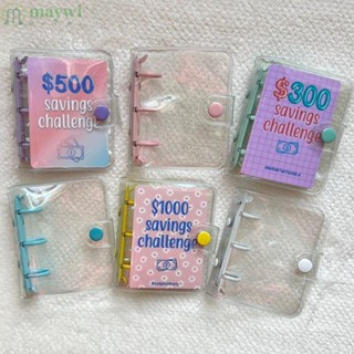 Maywi แฟ้ม PVC ประหยัดเงิน 100 ดอลลาร์ 300 ดอลลาร์ 1000 ดอลลาร์ สําหรับคนรักหนังสือ