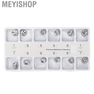 Meyishop 12pcs Dental preformed metal Crown Stainless Steel Primary molar