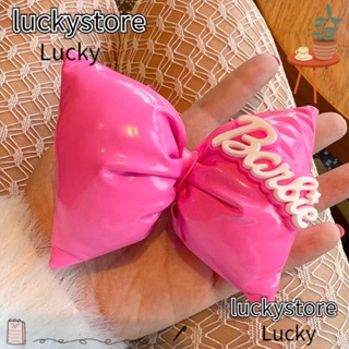 Lucky กิ๊บติดผม ประดับโบว์ ขนาดใหญ่ สีชมพู หรูหรา แฟชั่นสําหรับผู้หญิง