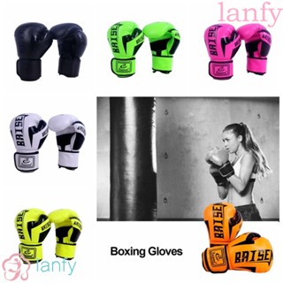 Lanfy ถุงมือชกมวย หนัง PU 8 ออนซ์ 10 ออนซ์ 8 ออนซ์ อุปกรณ์เสริม สําหรับฝึกซ้อมมวย 1 ชิ้น