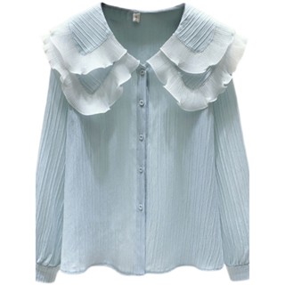 เสื้อเชิ้ต สีขาว แฟชั่น 7074