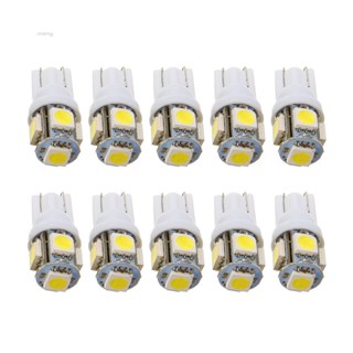 Lt หลอดไฟ LED T10 194 168 5050 5SMD สีขาว สําหรับติดรถยนต์ 10 ชิ้น