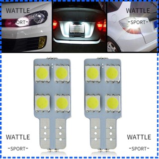 Wattle หลอดไฟ LED 5050 4SMD COB 2 ชิ้น สําหรับติดป้ายทะเบียนรถยนต์ 2 ชิ้น