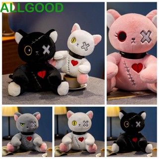 Allgoods ตุ๊กตาแมวกอธิค แบบนิ่ม ขนาด 25 ซม. 35 ซม. สไตล์โกธิคร็อค สําหรับของขวัญฮาโลวีน