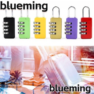 Blueming2 กุญแจล็อคตู้เสื้อผ้า โลหะผสมสังกะสี 4 หลัก กันขโมย ขนาดเล็ก สุ่มสี