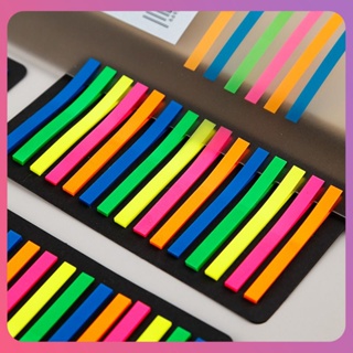 Creative Vibrant Thin Fluorescent Strips Sticky Notes For Teachers And Student Fluorescent Translucent Self Adhesive Index Tabs Reading Aid Thin Strips Colourful [COD]