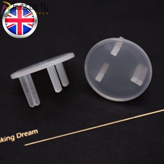Buttterfly ฝาครอบปลั๊กไฟ UK ทรงกลม สีโปร่งใส เพื่อความปลอดภัย สําหรับเด็ก