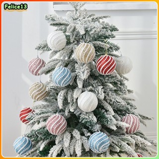 8Cm Glitterไข่มุกคริสต์มาสXmas Treeเครื่องประดับจี้สำหรับHome 2023 ตกแต่งลูกบอลโฟม 1/2Pcs -FE