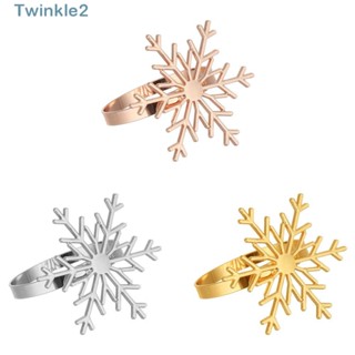 Twinkle แหวนผ้าเช็ดปาก ห้องครัว &amp; บาร์ สุขสันต์วันคริสต์มาส ตกแต่งโต๊ะอาหาร ตกแต่งโต๊ะอาหาร