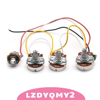 [Lzdyqmy2] สายไฟเบส ควบคุมระดับเสียง A250K B250K ทนทาน พร้อมซ็อกเก็ต
