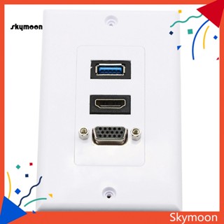 Skym* DOONJIEY แผงเพลทติดผนัง พอร์ต VGA USB HDMI ความคมชัดสูง 1080P