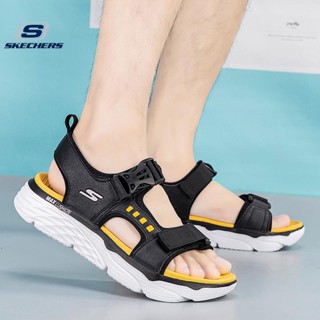 พร้อมส่ง Skechers_ MAX CUSHION ใหม่ รองเท้าแตะลําลองแฟชั่น สําหรับผู้ชาย เหมาะกับการเล่นโยคะ