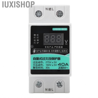 Iuxishop DIN Rail Self Reset Over Under Voltage Delay Protector with Indicator Light Digital Display AC230V 40A