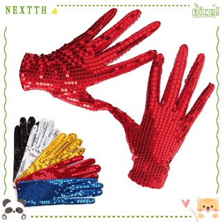 Nextth ถุงมือเต้นรํา ประดับเลื่อม สไตล์พังก์ โกธิค