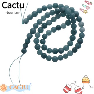 Cactu ลูกปัดดินโพนี่ สีฟ้า 6 มม. สําหรับทําเครื่องประดับ สร้อยคอ DIY 126 ชิ้น