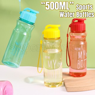 ขวดน้ําใส ความจุขนาดใหญ่ 500 มล. / ขวดน้ําใส / แบบพกพา กดถ้วยกีฬา / ขวดเครื่องดื่มที่ทนทาน / สําหรับการขี่จักรยานเสือหมอบกลางแจ้ง