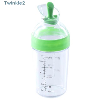 Twinkle ขวดวัดน้ําสลัด 8.5 ออนซ์ ปลอด BPA สีเขียว ทนทาน สําหรับห้องครัว