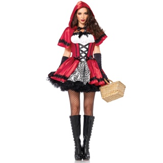 [0627] New  Halloween  Comic  Cosplay Gift  Animation M-XXL Little Red Riding Hood Costume Castle Queens Outfit Cosplay Uniform Wolf and Grandma MBFC