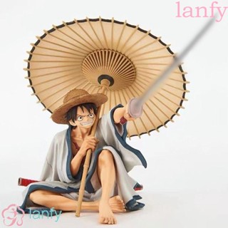 Lanfy โมเดลฟิกเกอร์ รูปปั้นอนิเมะ Monkey D Luffy ขนาด 14 ซม. สําหรับตกแต่งรถยนต์