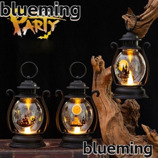 Blueming2 โคมไฟ LED รูปฟักทองฮาโลวีน สไตล์เรโทร สําหรับแขวนตกแต่งบ้าน ปาร์ตี้ สยองขวัญ