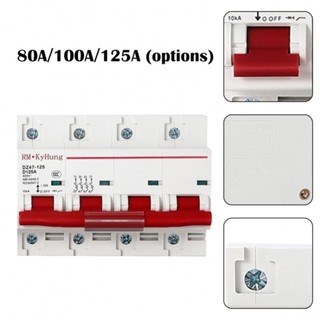 เบรกเกอร์วงจร 4P DC MCB 600V 125A 100A 80A สําหรับขุดเหมืองวิสาหกิจ