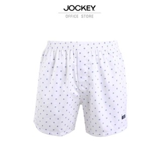 JOCKEY UNDERWEAR กางเกงบ็อกเซอร์ SLEEPWEAR รุ่น KU JKB686 BOXER สีขาว กางเกง บ็อกเซอร์ เสื้อผ้าผู้ชาย