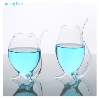 【tuilieyfish】แก้วไวน์วิสกี้ ทนความร้อน พร้อมหลอดดูด