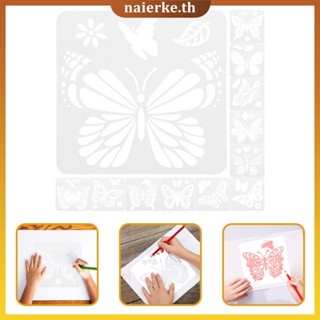 แม่แบบลายฉลุ รูปผีเสื้อ สําหรับวาดภาพระบายสี DIY 12 ชิ้น