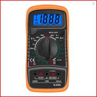 Lepmerk Multimeters - XL830L Handheld Digital Multimeter LCD Backlight Portable AC/DC Voltmeter DC Ammeter Ohm Voltage Resistance Tester for Troubleshooting and Maintenance