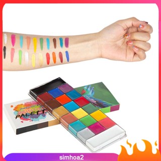 [Simhoa2] พาเลทสีเพ้นท์ร่างกาย 12 สี สําหรับปาร์ตี้ฮาโลวีน